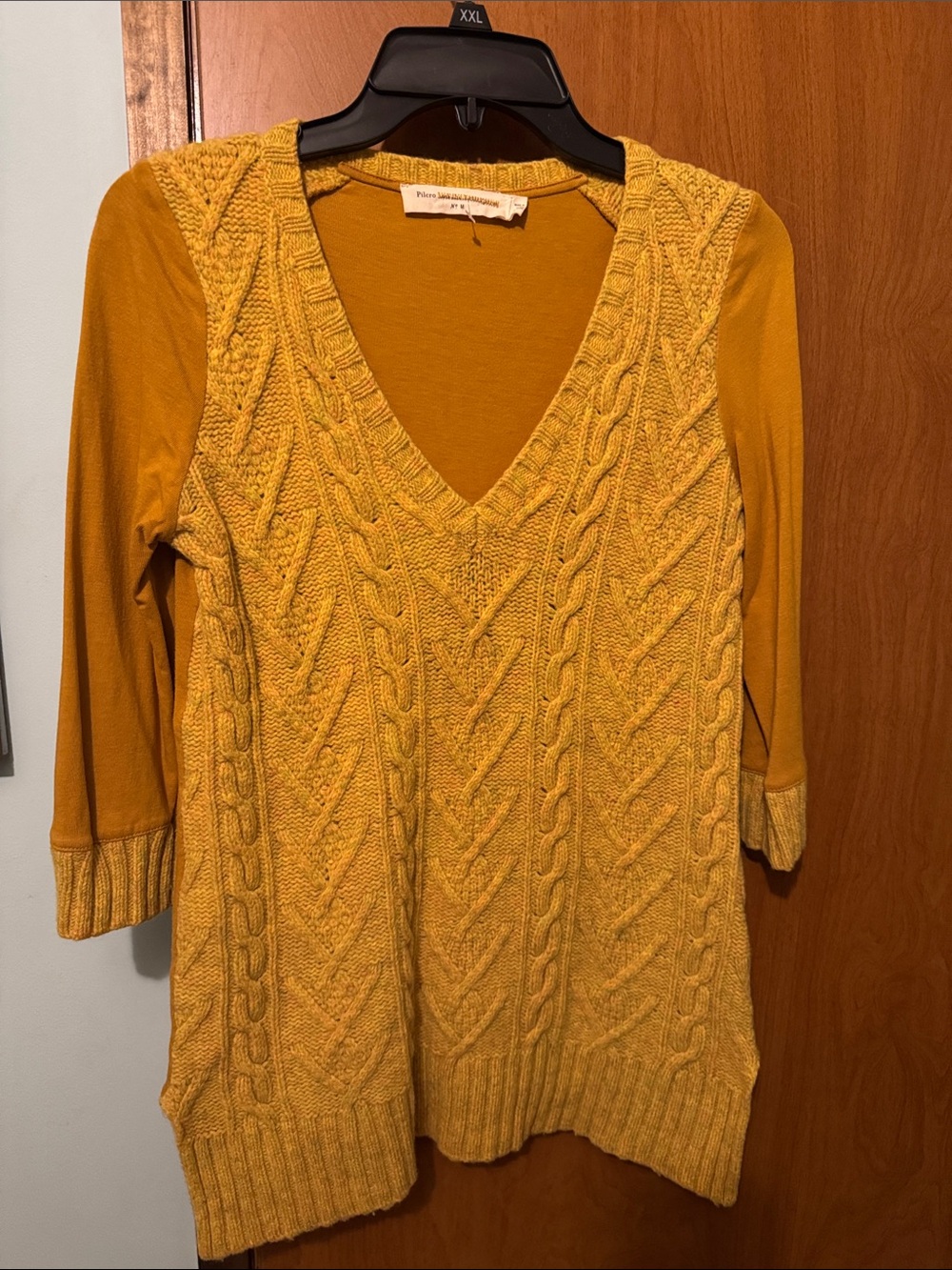 Pilcro yellow knit sweater